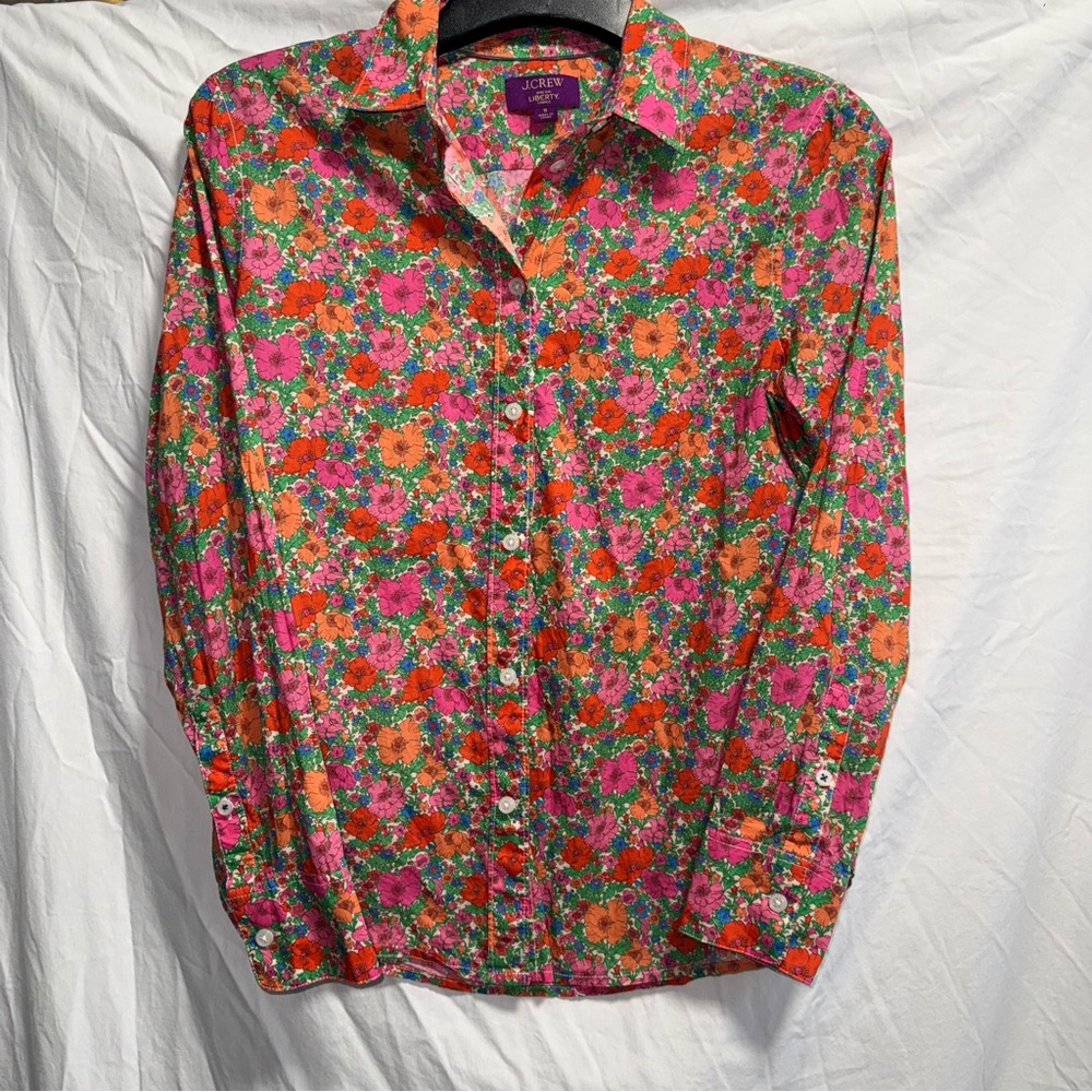 J. Crew Floral Liberty Fabric Shirt